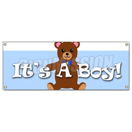 Signmission ITS A BOY! BANNER SIGN birth pregnant hospital welcome home B-Its A Boy